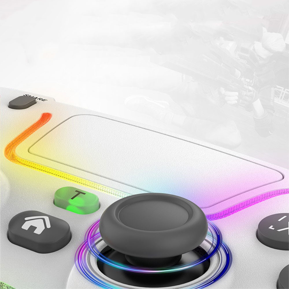 Wireless Bluetooth Game Controller mit Back Paddles   RGB Beleuchtung für PS4 / Nintendo Switch / PC / iOS / Android - Schwarz