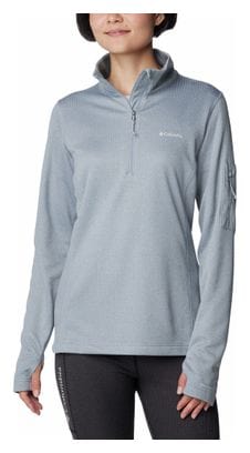 Polaire Femme Columbia Park View Grid 1/2 Zip Gris