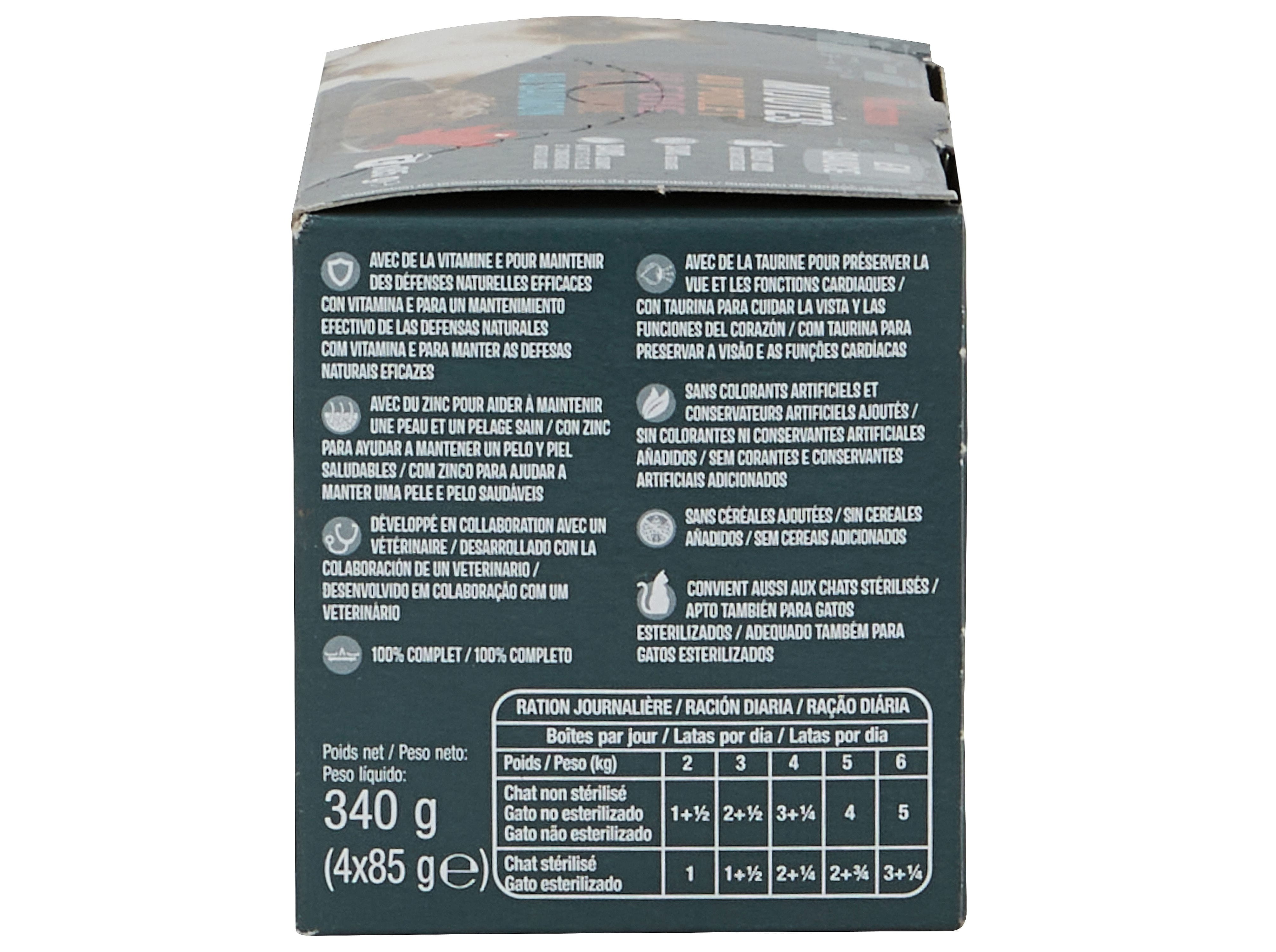 COMIDA HÚMIDA PARA GATO AUCHAN PEDACINHOS EM MOLHO 4X85G