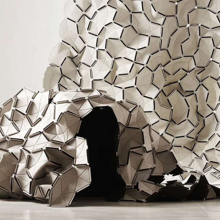 Kvadrat - Clouds 8er-Set, Divina Melange 120 (meliertes grau) / Divina 106 (weiss)