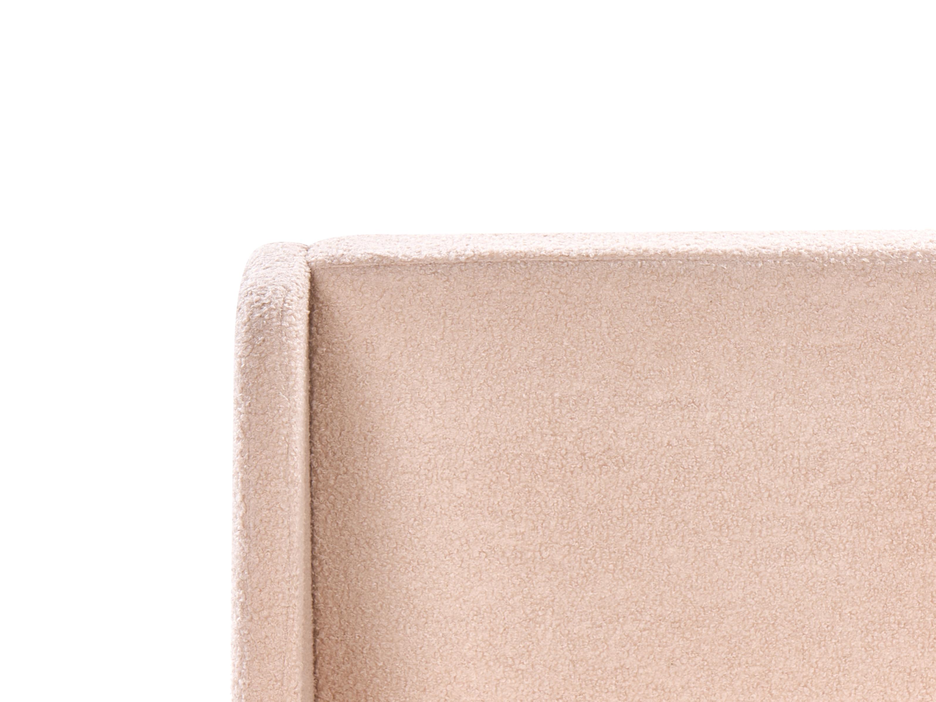 Kinderbed Bouclé LAYE 90 x 200 cm Beige