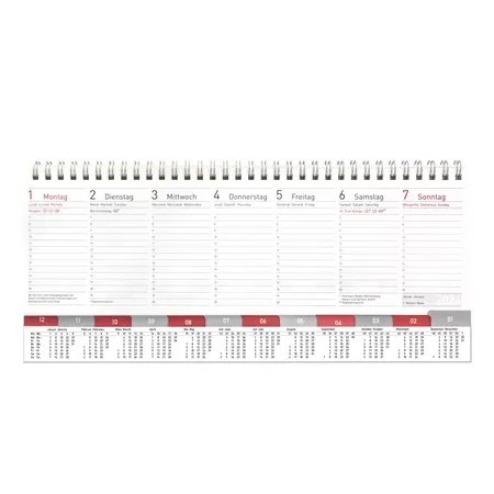 Idena Tischquerkalender 2024 Premium blau FSC-Mix