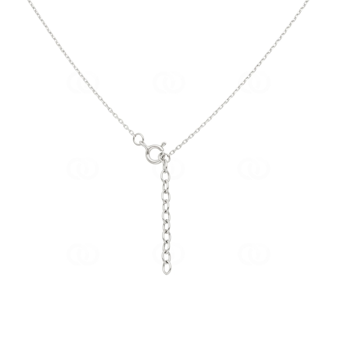 Collier mit Anhänger 925 Silber rhodiniert mit Kunstperle 10mm und Zirkonia