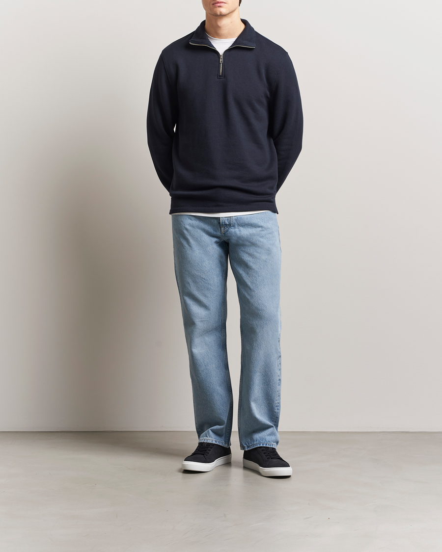 Filippa K Half Zip Sweatshirt Navy