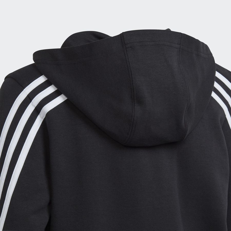 adidas Sweat à Capuche Future Icons 3-Stripes Full Zip - Noir/Blanc Enfant