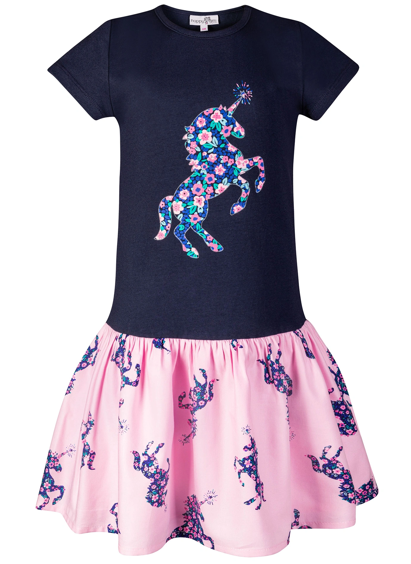 Kurzarm-Kleid MAGIC UNICORN in navy