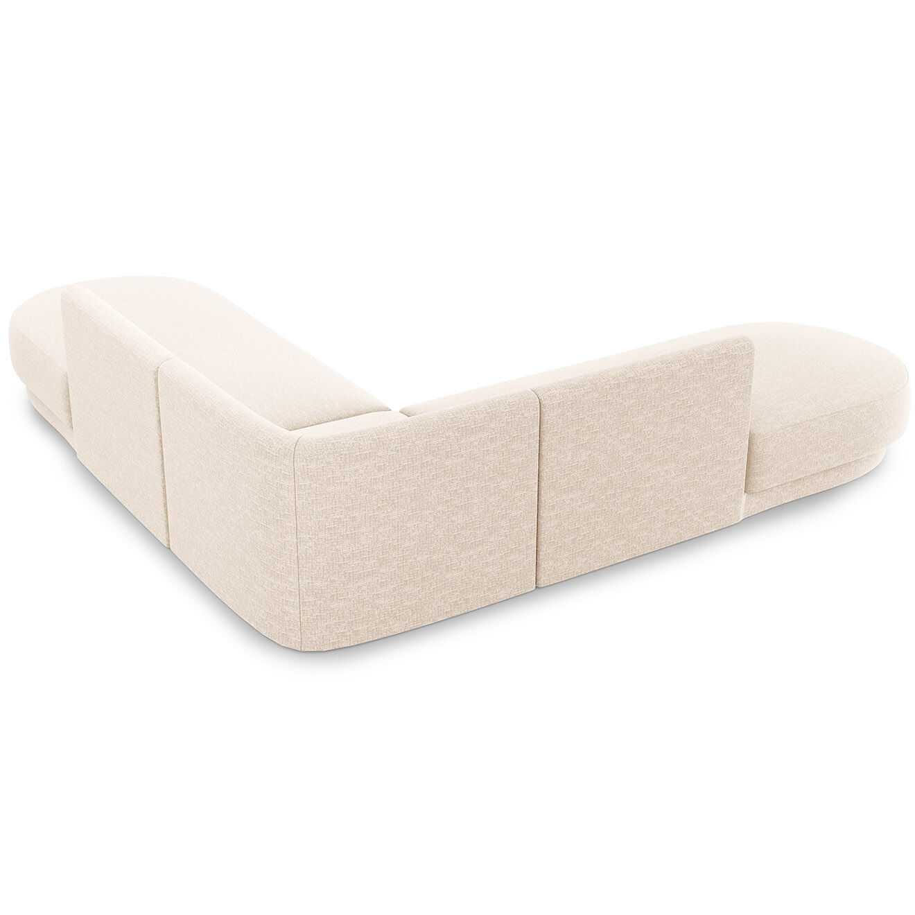 Micadoni Limited Edition Canapé d'angle Symétrique Miley 5 Places beige clair - 220x220x74 cm