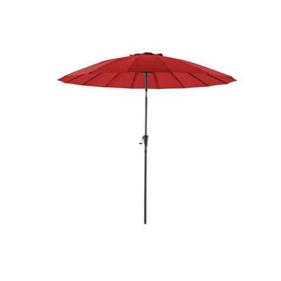 Parasol Shanghai en toile rouge avec protection UV - D270 cm