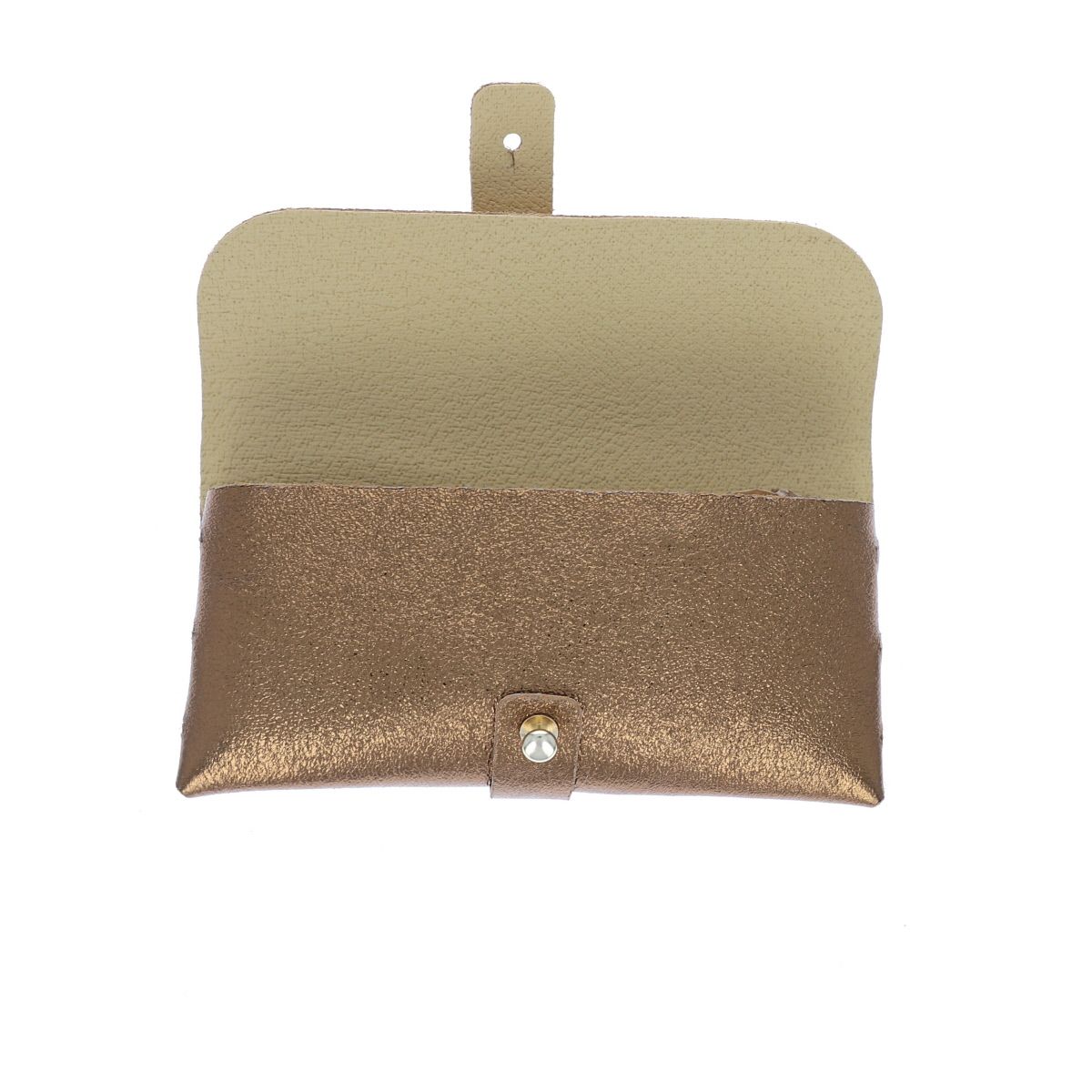 Etui à lunettes cuir irisé bronze Maison Suzanne