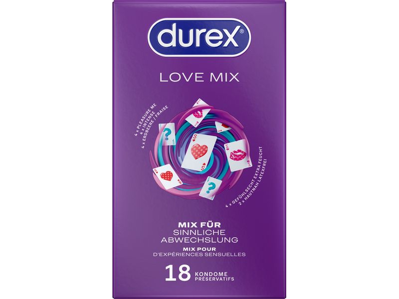 Durex Kondome Love Mix 18 Stück Hochwertige Präservative zur sicheren Verhütung