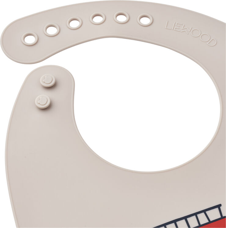 Liewood Tilda Printed Bib 2-Pack Emergency vehicle / sandy