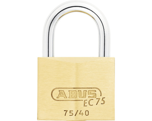 Abus 75/40 messing hangslot, slotplaatje, 40 mm