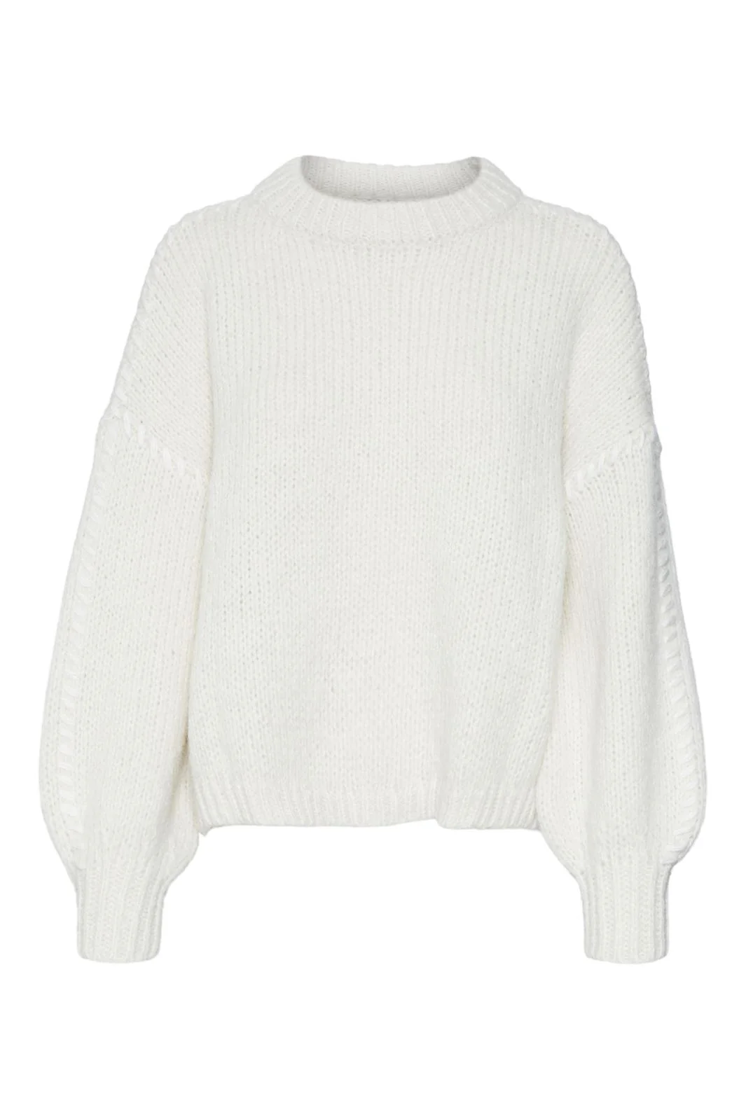 Vero Moda Vmfeng Ls O-Neck Pullover Boo 4598500 birch w snow white