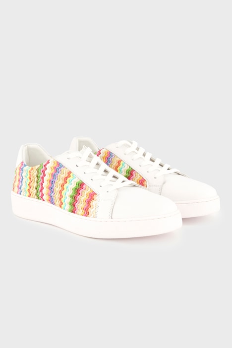 Raffia-Sneaker, Materialmix, Wechselfußbett, Weite H