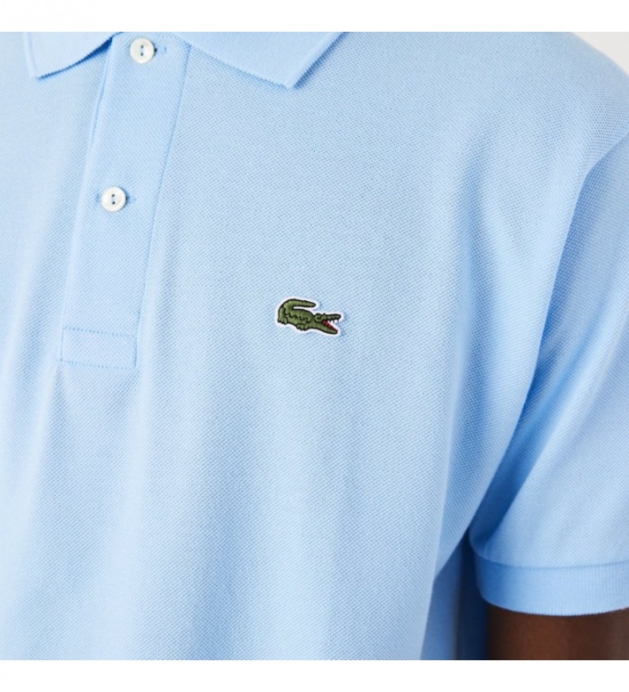 Camisa polo Lacoste Classic Fit tamanho G (12, 12) azul claro