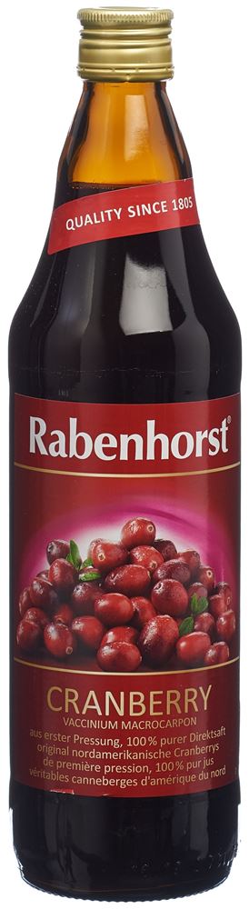 Rabenhorst Cranberry Muttersaft<br>750 ml, Flasche