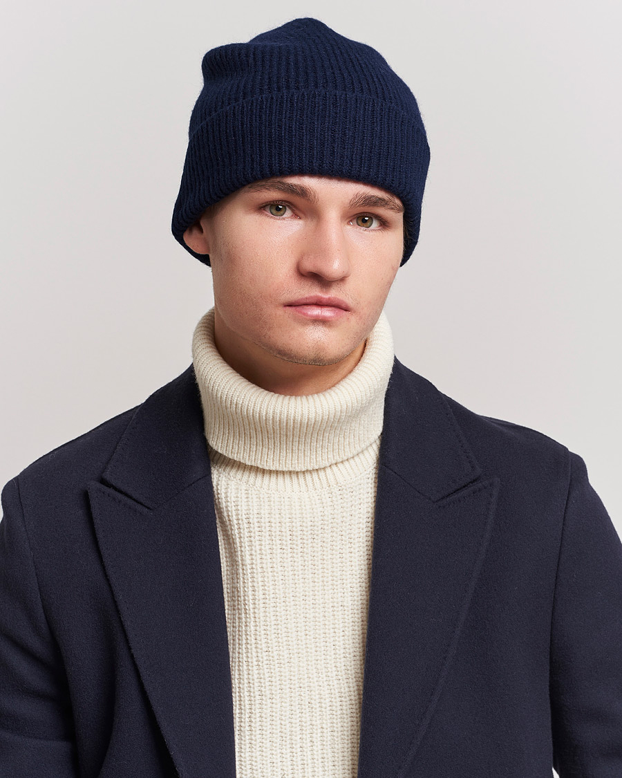 Le Bonnet Lambswool/Caregora Beanie Midnight