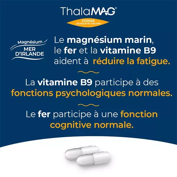 Thalamag Magnésio Marinho para Bem-Estar Físico e Mental - 60 cápsulas