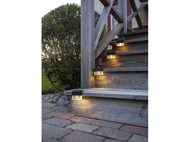 Star Trading Gartenlicht Solar Wandlaterne Bubbly Fence, 4 Solarleuchte