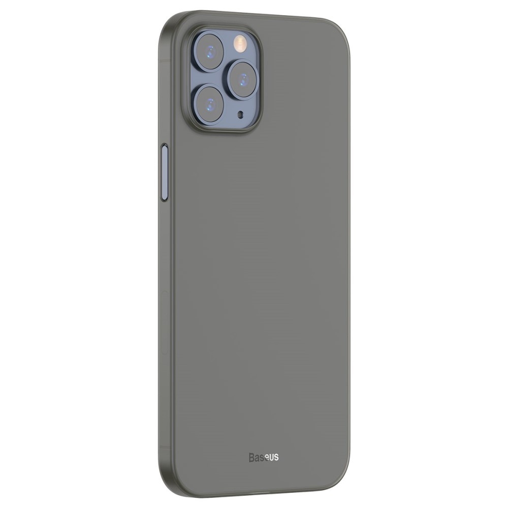 iPhone 12 / iPhone 12 Pro Kunststoff Hülle Case Wing Series Ultra Thin 0.45 mm - Schwarz / Transparent (Matt)