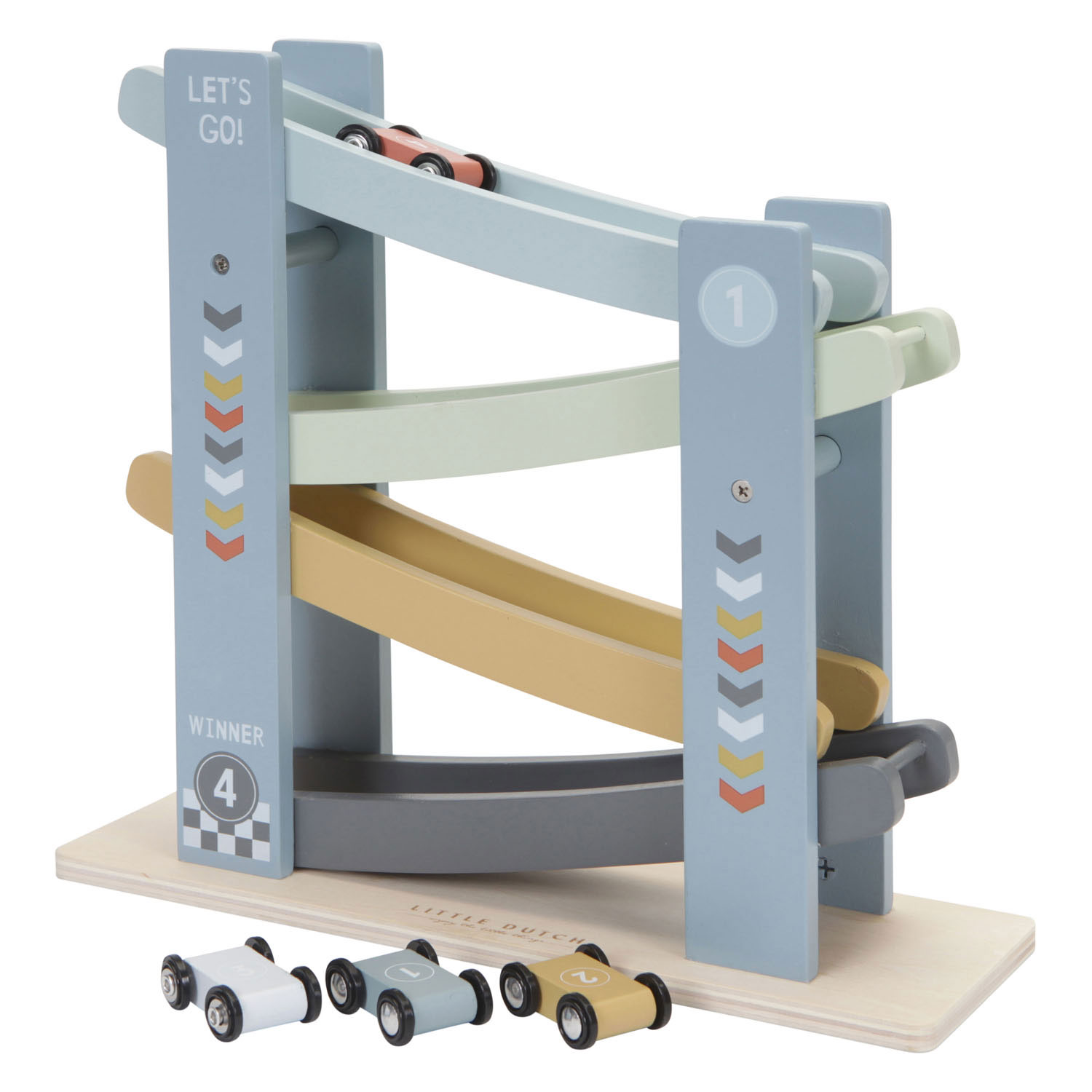 Little Dutch Houten Rollerbaan Autobaan Blauw