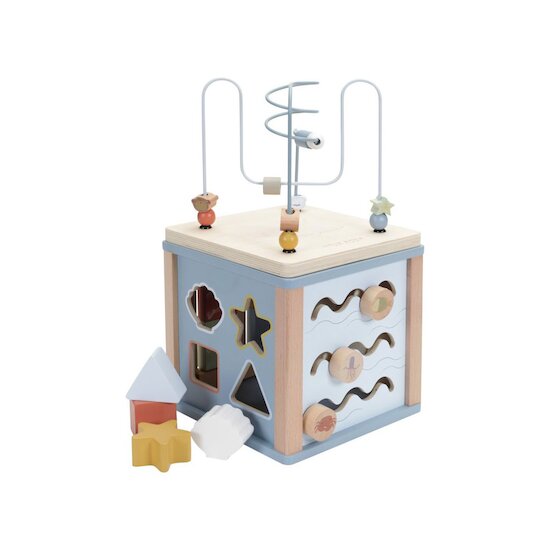 Cube d'activités en bois   Océan        de               Little Dutch