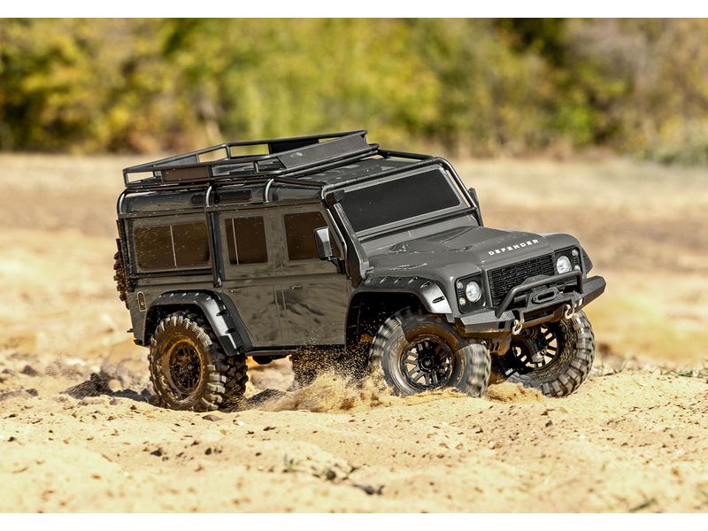 Traxxas Scale Crawler Land Rover Defender D110, Silber ARTR Off-Road Model im Massstab 1:10