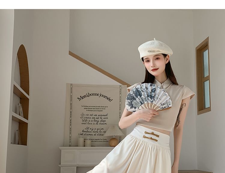Dragan Pulse - Culottes met hoge taille en kikkerknoop