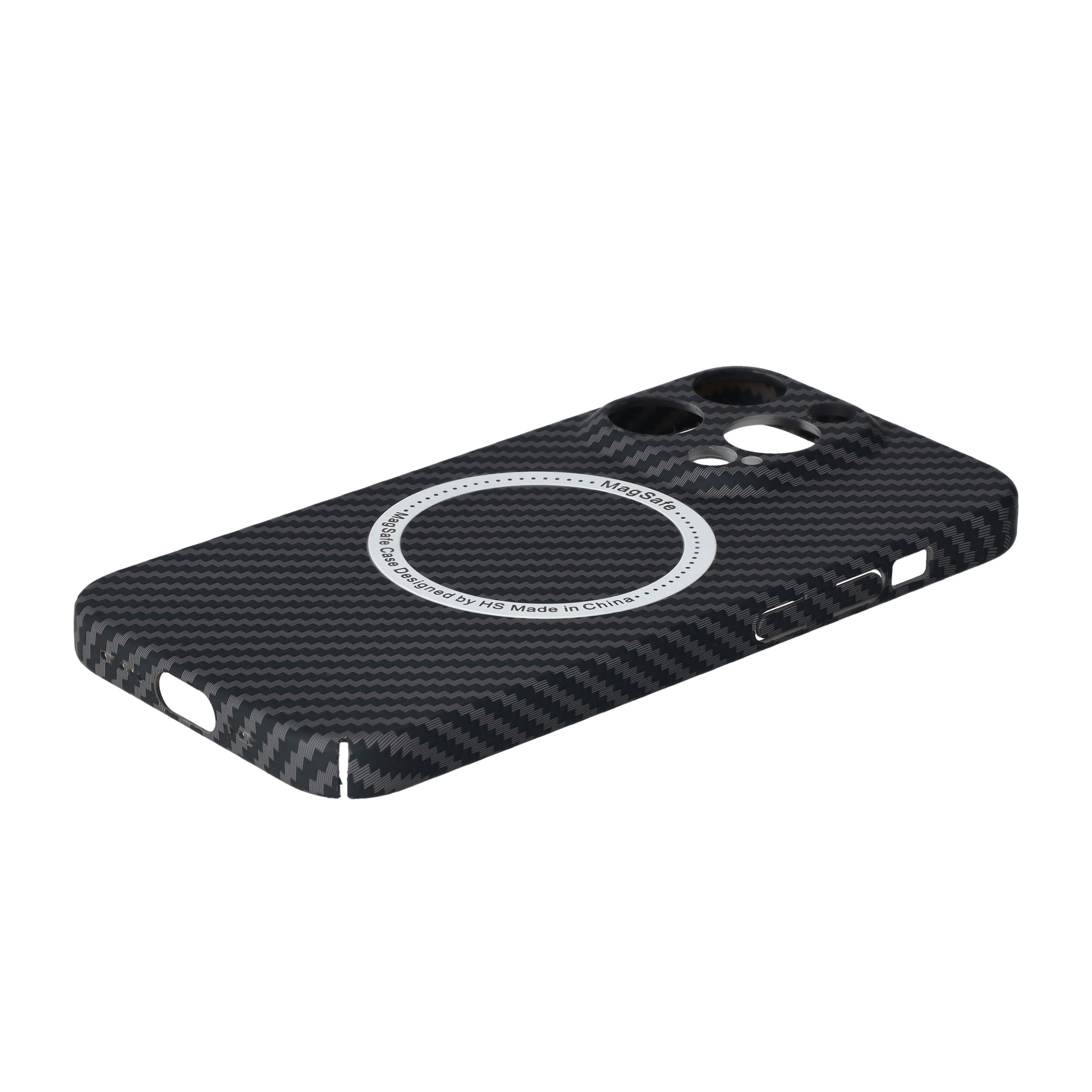 iPhone 14 Pro MagSafe Hardcase Hülle im Carbon Look - Schwarz