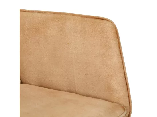 Chaise à bascule avec repose-pied Crème vintage Toile