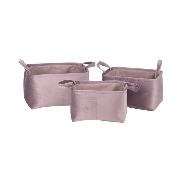 KidsDepot Billie Opbergmanden Lavendel 3 stuks