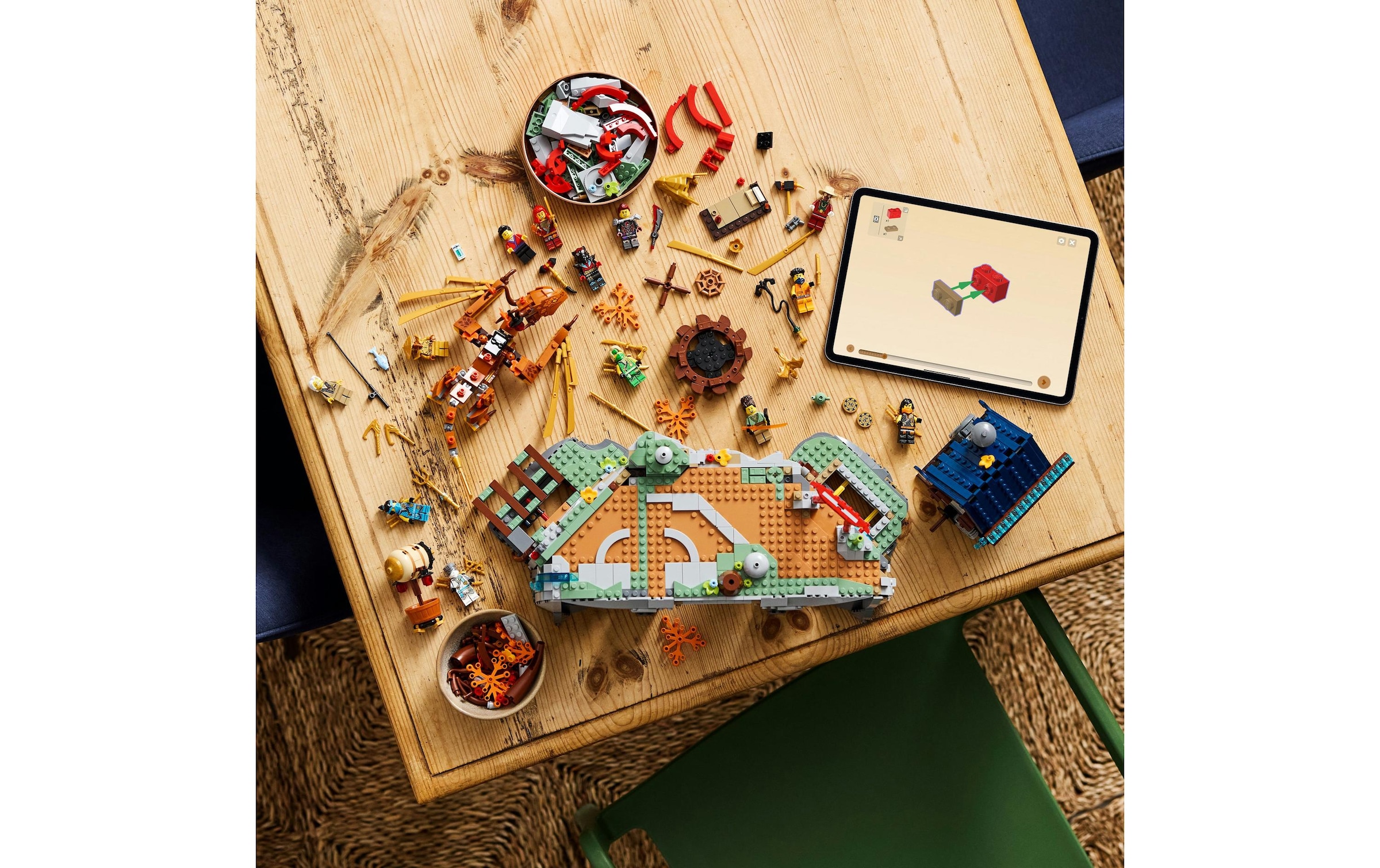 LEGO® Spielbausteine »Ninjago Turnier-Tempelstadt 71814« Interaktives Ninja-Spielset mit drehbarer Wassermühle