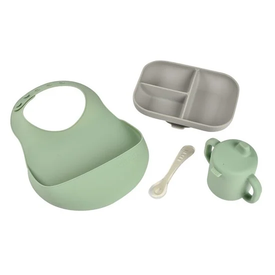 Coffret repas Les Essentiels   Grey/Sage Green        de               Béaba