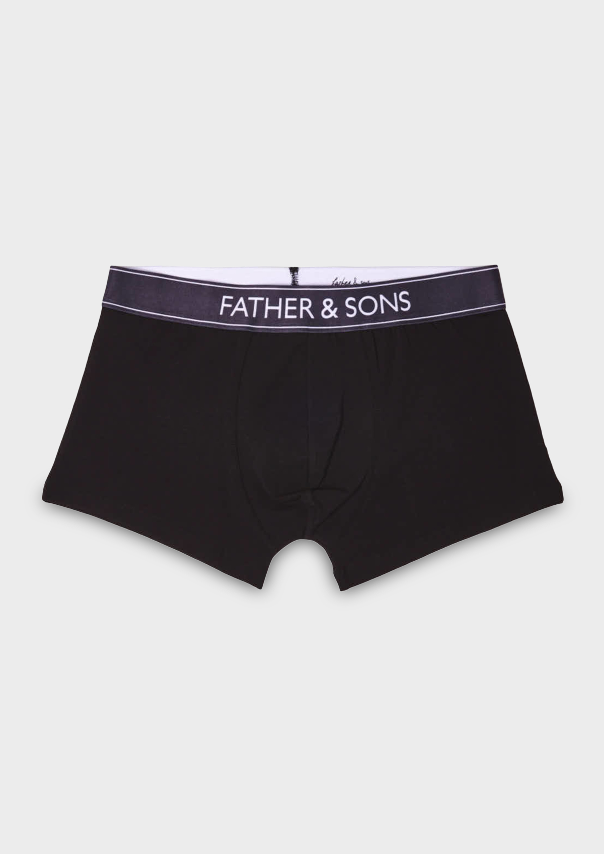 Boxer en microfibre uni noir et élastique gris