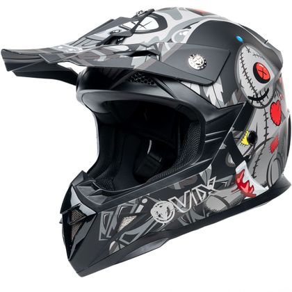 Casque cross Ovix DIRTY VOODOO 2024 - Noir / Gris