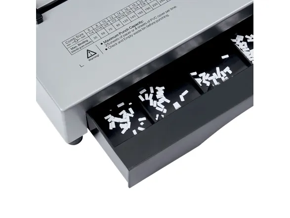 GBC CB25 Pro Heavy Duty manuel hulning og Comb indbindingsmaskine kapacitet 500 A4-ark Sølv
