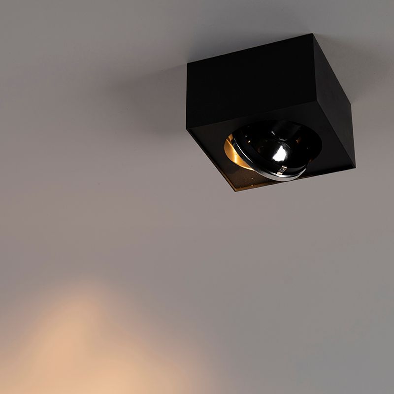 Design opbouwspot zwart draai- en kantelbaar - Kaya