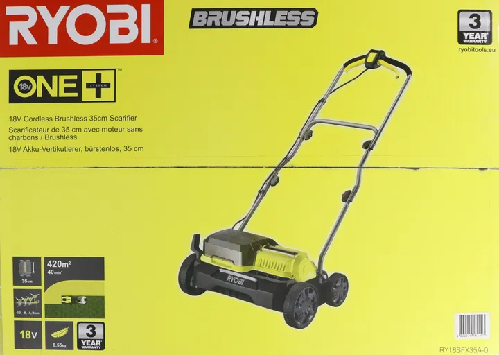Ryobi One  RY18SFX35A-0 - Opluftningsapparat/scarifier-kombo - ledningfri - 18 V - intet batteri, ingen oplader - 35 cm - 9 kg - SOLO