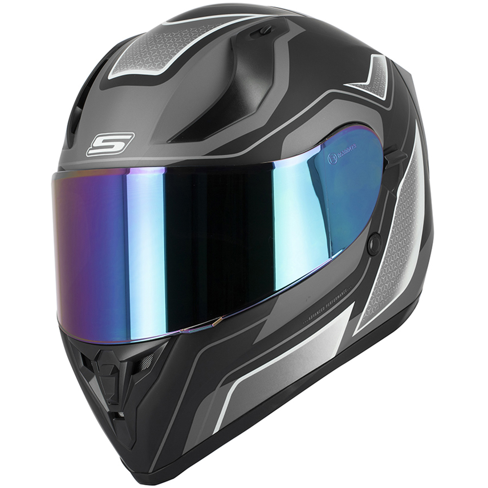 S-Line - Casque VENGE S441 DECO Noir / Gris / Blanc