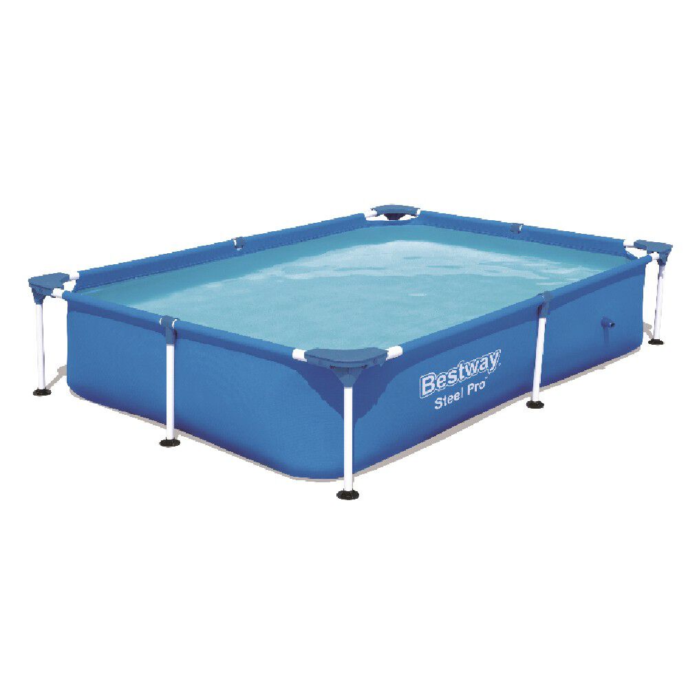Piscine tubulaire rectangulaire Steel Pro  L221 x l150 x H43cm Bestway