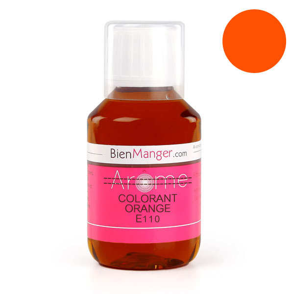 Colorant alimentaire orange E110 - Liquide