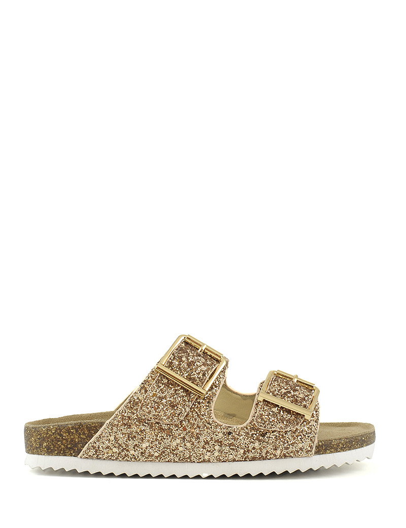 COLORS OF CALIFORNIA SANDALES 2 BRIDES GLITTER NUDE