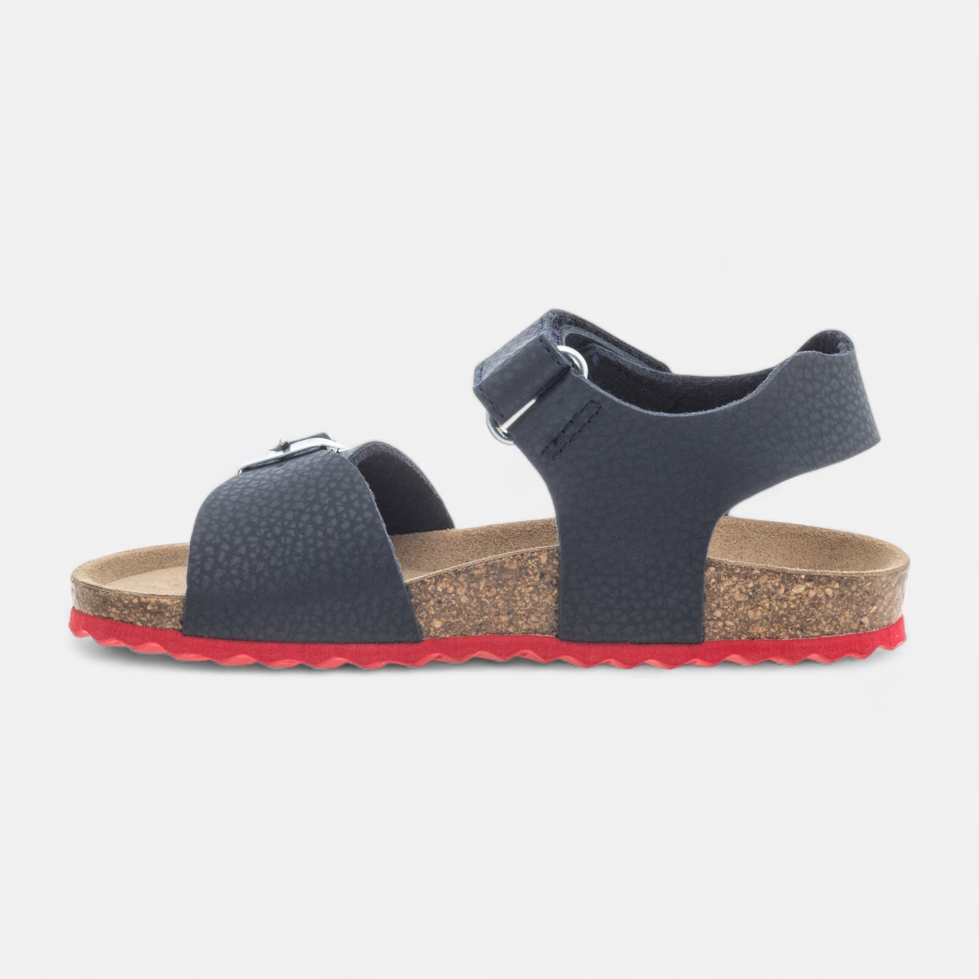 Mules semelle liège Garçon bleu marine