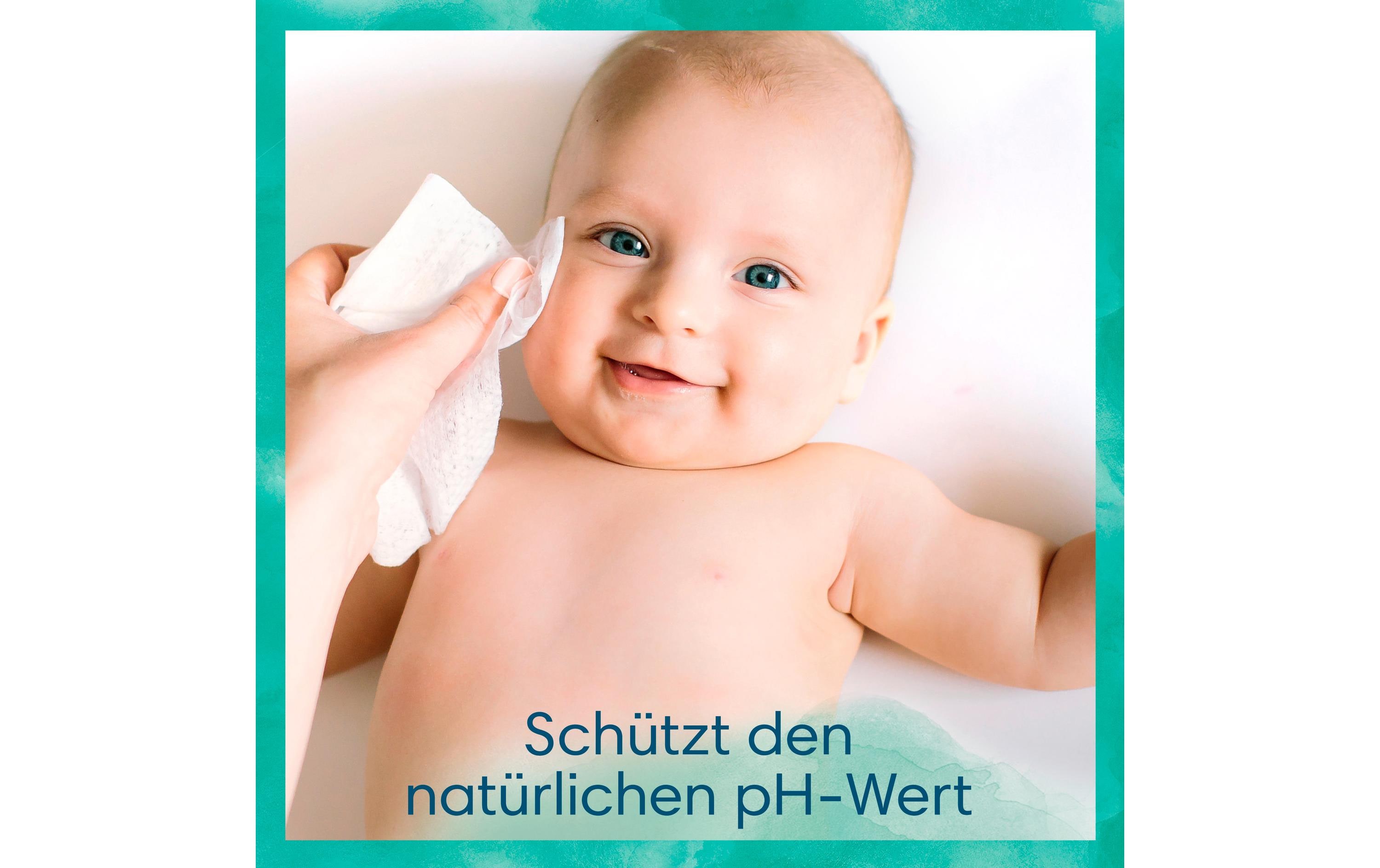 Feuchttücher Harmonie Aqua Giga Pack 15 x 48 Stk.Für eine sanfte Reinigung von Gesicht, Hand oder Po Ihres Babys