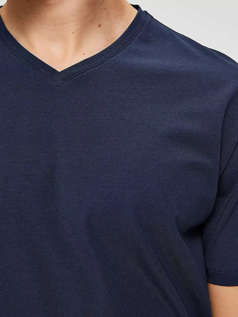 SELECTED T-Shirt SLHNEWPIMA blau
