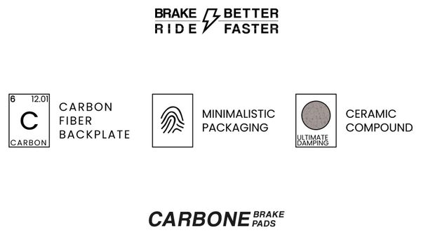 Paire de Plaquettes AMP Carbone - Shimano Dura-Ace/Ultegra/XTR M9100 - Céramique