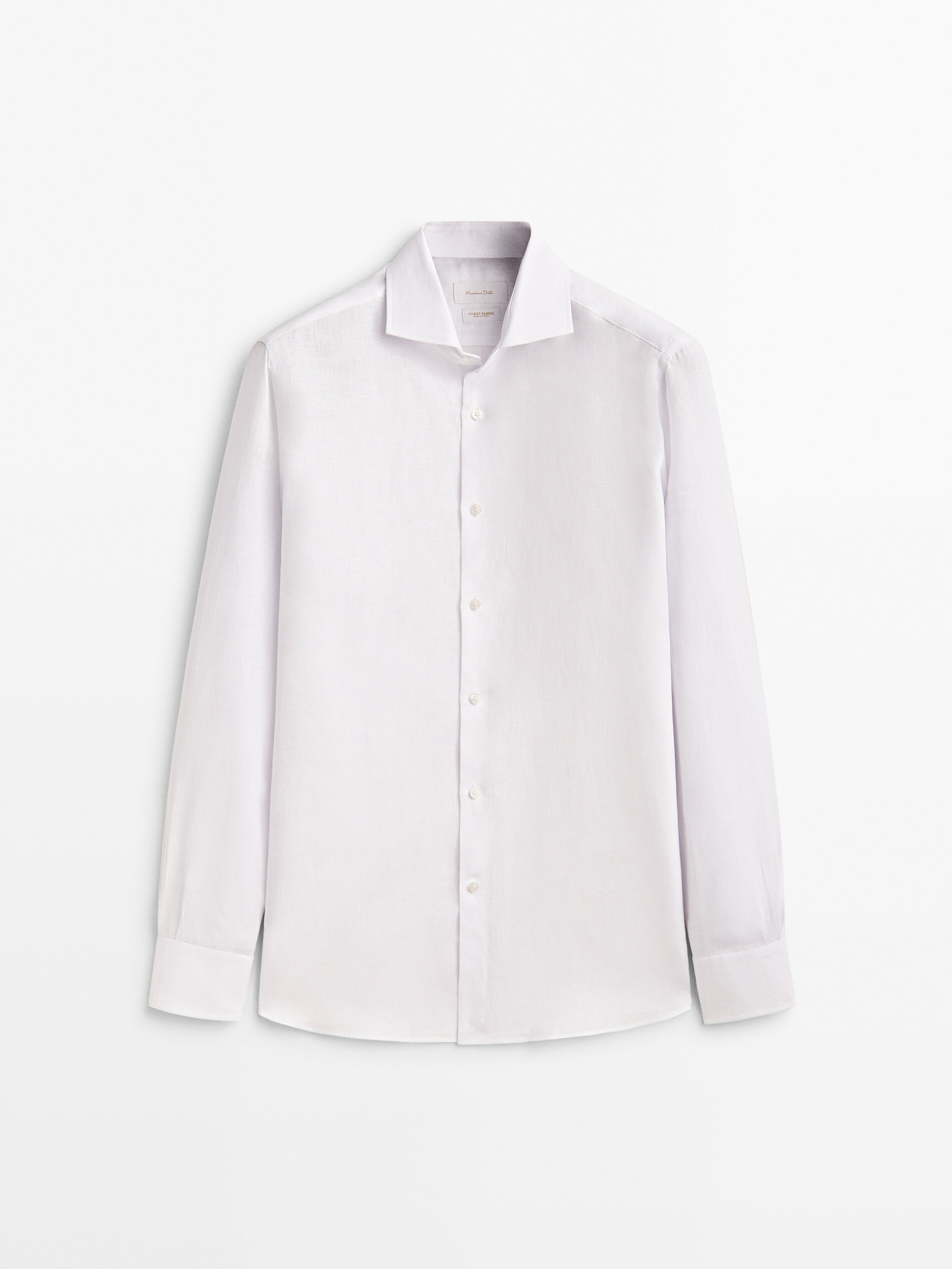 Camisa slim fit 100% linho - BRANCA