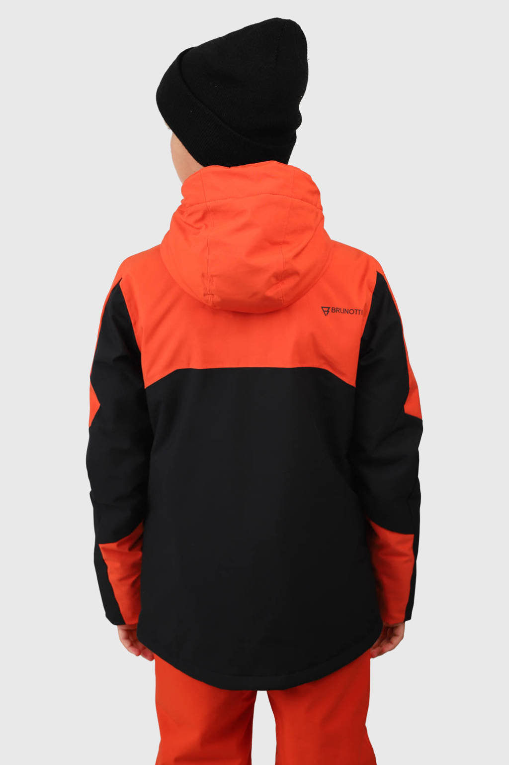 Brunotti ski-jack Sheldony zwart/oranje