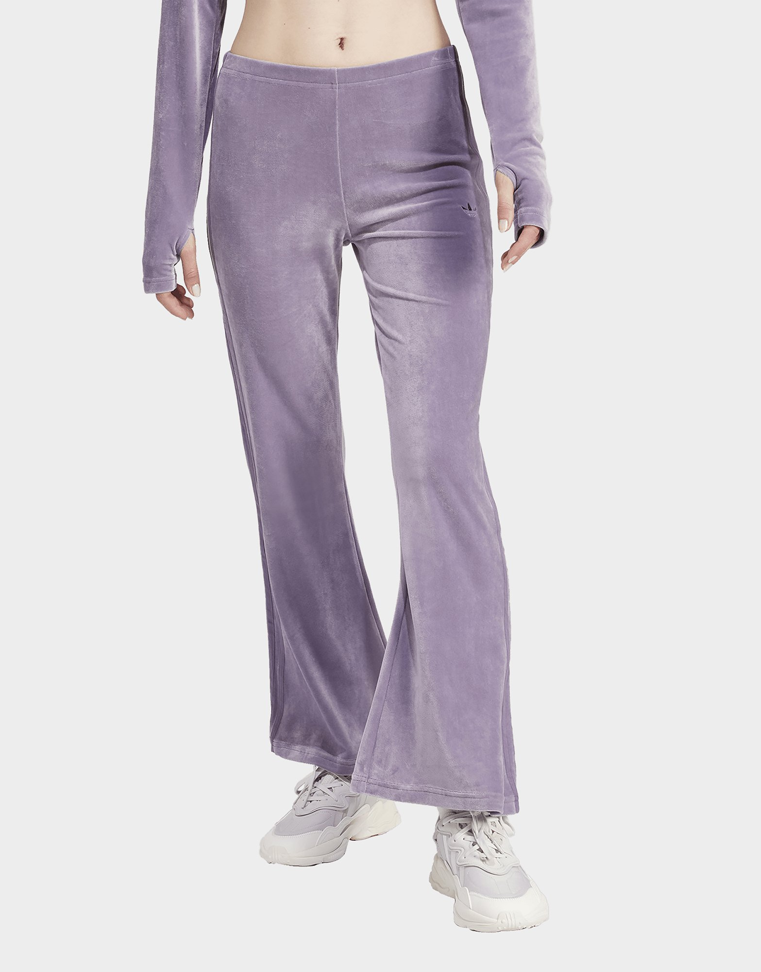 adidas Originals Pantalon évasé velours froissé