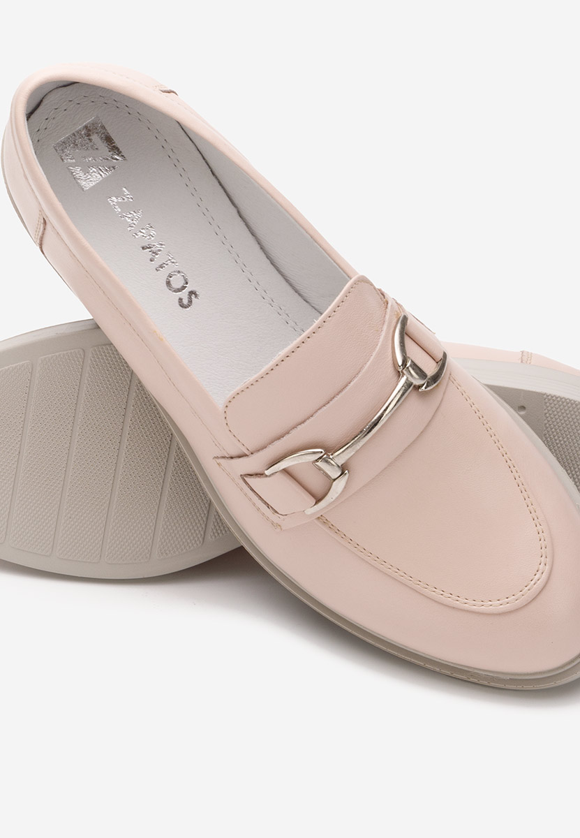 Mocassins en cuir naturel roses Noreen
